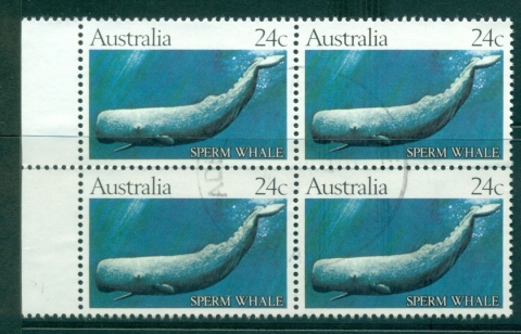 Australia-1982-24c-Whale-Blk-4-FU-lot34384