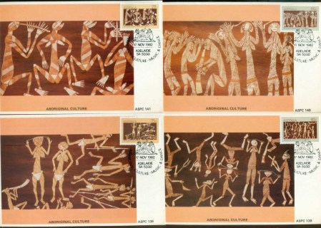 Australia-1982-Aboriginal-Culture-4x-Maxicards-lot80429