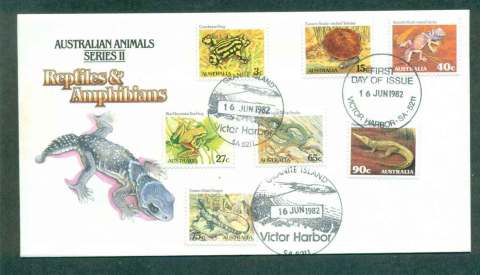 Australia-1982-Animals-II-7-valuesVictor-Harbour-SA-FDC-Lot50373