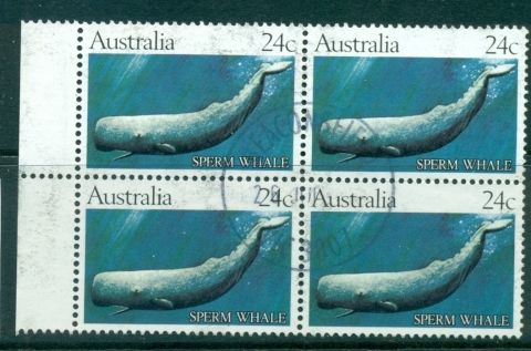 Australia-1982-Whales-24c-Blk-4-FU-lot34307