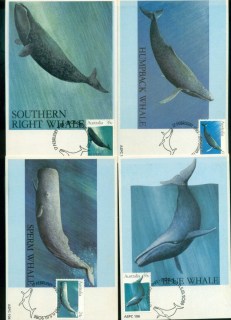 Australia-1982-Whales-4x-Maxicards-lot80493