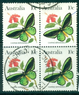 Australia-1983-Butterflies-10c-Blk-4-FU-lot34377