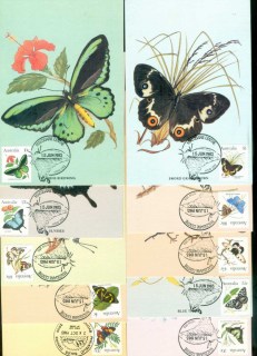 Australia-1983-Butterflies-10x-Maxicards-lot80420