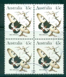 Australia-1983-Butterflies-45c-Blk4-FU-lot34328