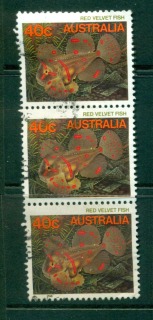 Australia-1984-40c-Red-Velvet-Fish-Str-3-FU-lot56117