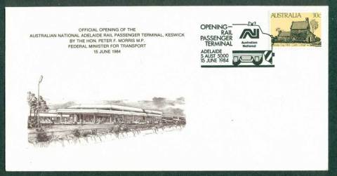 Australia-1984-Adelaide-Rail-passenger-terminal-FDC-Lot27944