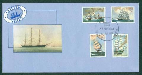 Australia-1984-Clipper-Ships-Hindley-St-FDC-Lot27940