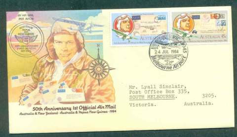 Australia-1984-Official-Air-Mail-50th-Anniv