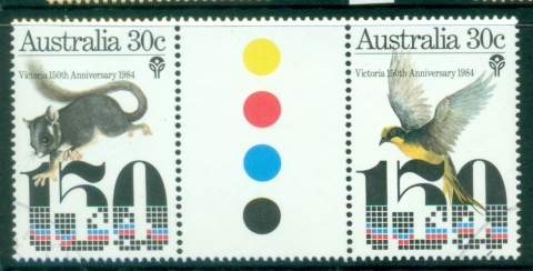 Australia-1984-Victoria-Sesquicentenary-gutter-pair-FU_1