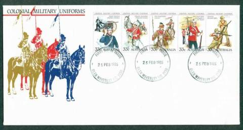 Australia-1985-Colonial-Military-Uniforms-FDC-Lot27948