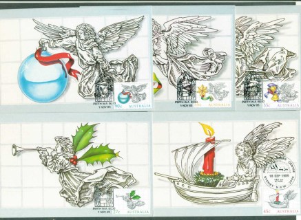 Australia-1985-Xmas-5x-Maxicards-lot80414