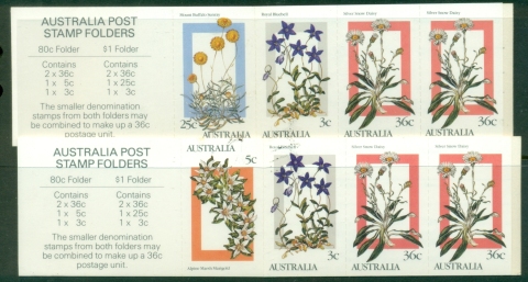 Australia-1986-Alpine-Wildflowers-2x-booklets-MUH