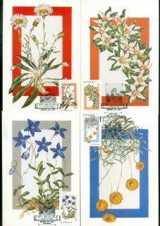 Australia-1986-Alpine-Wildflowers-4x-Maxicards-lot80401