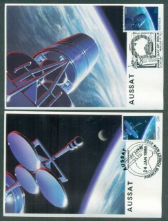 Australia-1986-Aussat-2x-Maxicards-lot80407