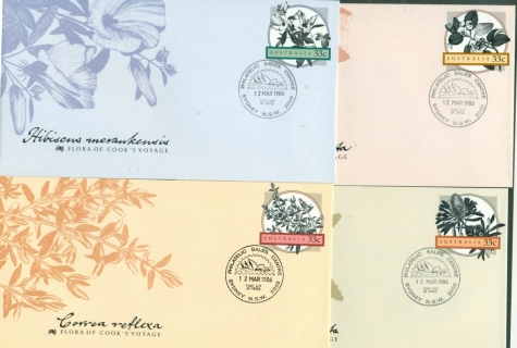 Australia-1986-Flora-from-Cooks-Voyage-4-PSE-Sydney-FDI-lot37055