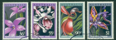 Australia-1986-Flowers-orchids-FU