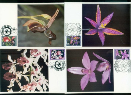 Australia-1986-Native-Orchids-4x-Maxicards-lot80468