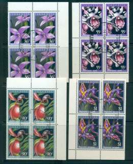 Australia-1986-Native-Orchids-Blk-4-CTO-lot52198