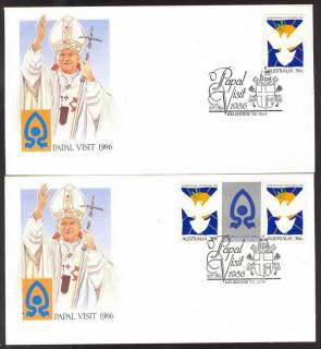 Australia-1986-Papal-Visit-Gutter-FDC-2-Lot13969