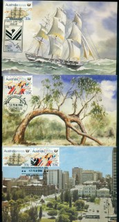 Australia-1986-South-Australia-3x-Maxicards-lot80404