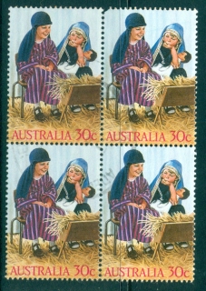 Australia-1986-Xmas-30c-Blk-4-FU-lot34419