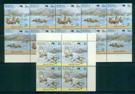 Australia-1987-First-Fleet-Teneriffe-Blk-4-CTO-lot52205