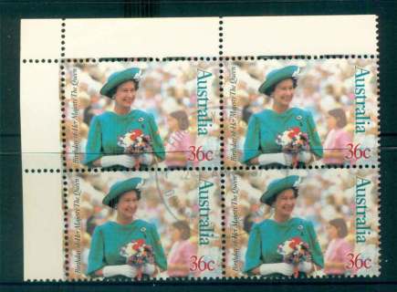 Australia-1987-Queens-Birthday-Blk-4-CTO-lot52186