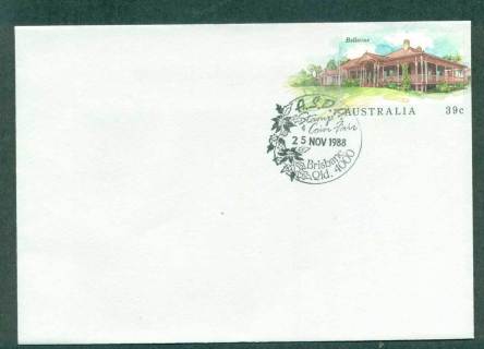 Australia-1988-ASDA-Stamp-Coin-Fair-Brisbane-Pictorial-Postmark-FDI-3x-PSE-lot52234