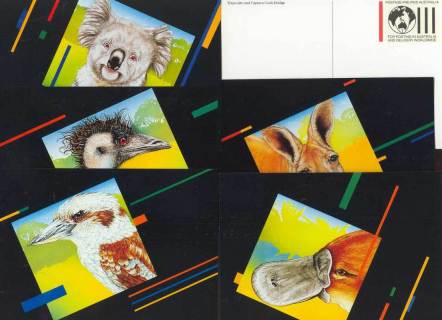 Australia-1988-Expo-Animals-PPC-Mint-6-Lot14204