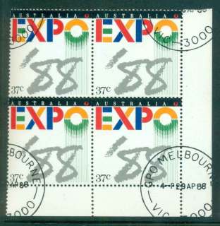 Australia-1988-Expo-Blk-4-CTO-lot52149