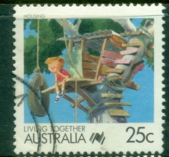 Australia-1988-Living-Together-25c-FU
