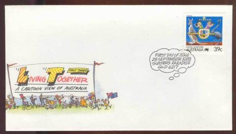 Australia-1988-Living-Together-39c-FDC-Lot13789