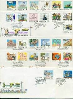 Australia-1988-Living-Together-6-FDC-Lot27980