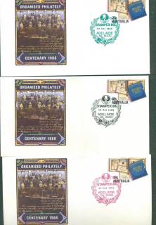 Australia-1988-STAMPEX-Adelaide-Pictorial-Postmark-FDI-3xPSE-lot52236