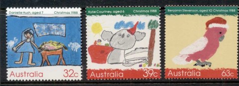 Australia-1988-Xmas-Childrens-Drawings-MUH