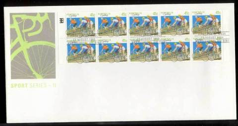 Australia-1989-41c-Cycling-Booklet-Perf-FDC-Lot12567