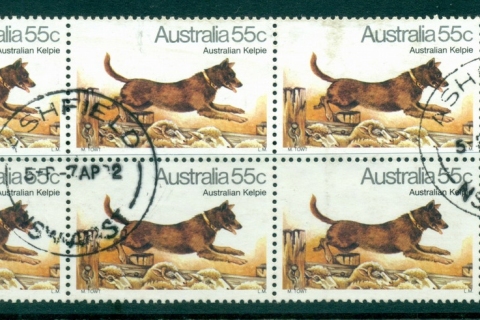 Australia-1980-55c-Kelpie-Blk-8-FU-lot33955