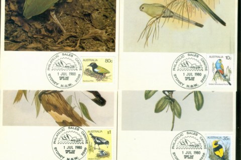 Australia-1980-Birds-III-5x-Maxicards-lot80449