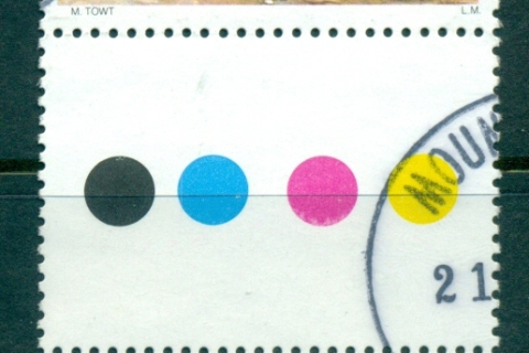 Australia-1980-Dogs-50c-Cattle-Dog-Gutter-pr-FU-lot34343