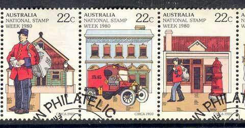 Australia-1980-Stamp-Week-Strip-FU-Lot13921