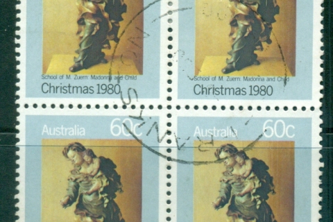 Australia-1980-Xmas-60c-Blk-4-FU-lot34451