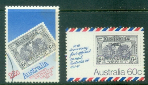 Australia-1981-Australia-UK-Airmail-Service-FU