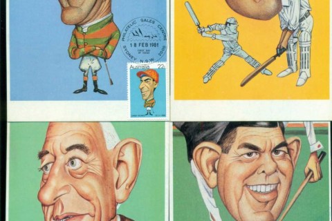 Australia-1981-Sporting-Personalities-4x-Maxicards-lot80479