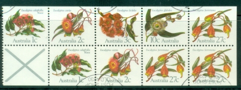 Australia-1982-Eucalypt-Flowers-booklet-pane-FU