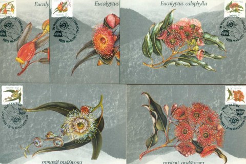 Australia-1982-Eucalypts-5x-Maxicards-lot80428