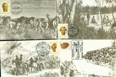 Australia-1983-Explorers-4x-Maxicards-lot80417