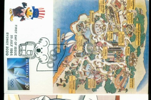 Australia-1984-Olympic-Games-3x-Maxicards-lot80470