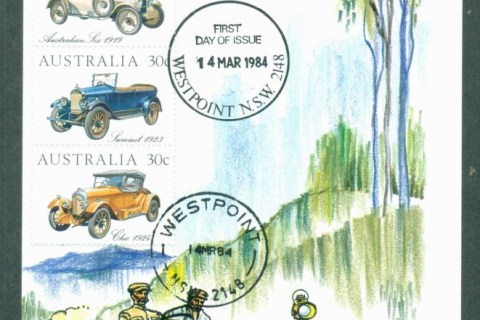 Australia-1984-Vintage-Cars-Maxicard-lot80397