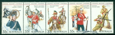 Australia-1985-Colonial-Military-Uniforms-strip-FU_1