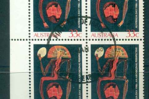 Australia-1986-Australia-day-Blk-4-CTO-lot52191